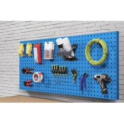 vendita online Parete porta attrezzi da 1500 mm. completa di accessori blu ral5012 Accessori banchi lavoro e armadi Fami